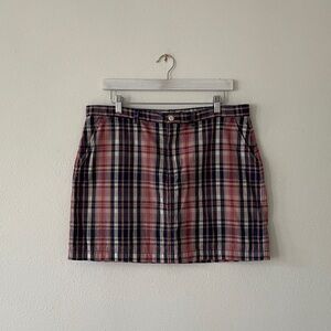 Ralph Lauren Sport Mini Skirt Plaid Madras Cotton
